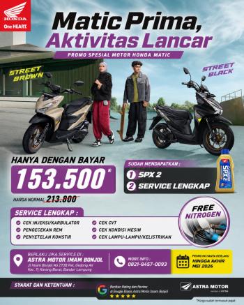 Jaga Performa Motor Matic, AHASS Astra Motor Imam Bonjol Hadirkan Paket Servis Hemat "Matic Prima"
